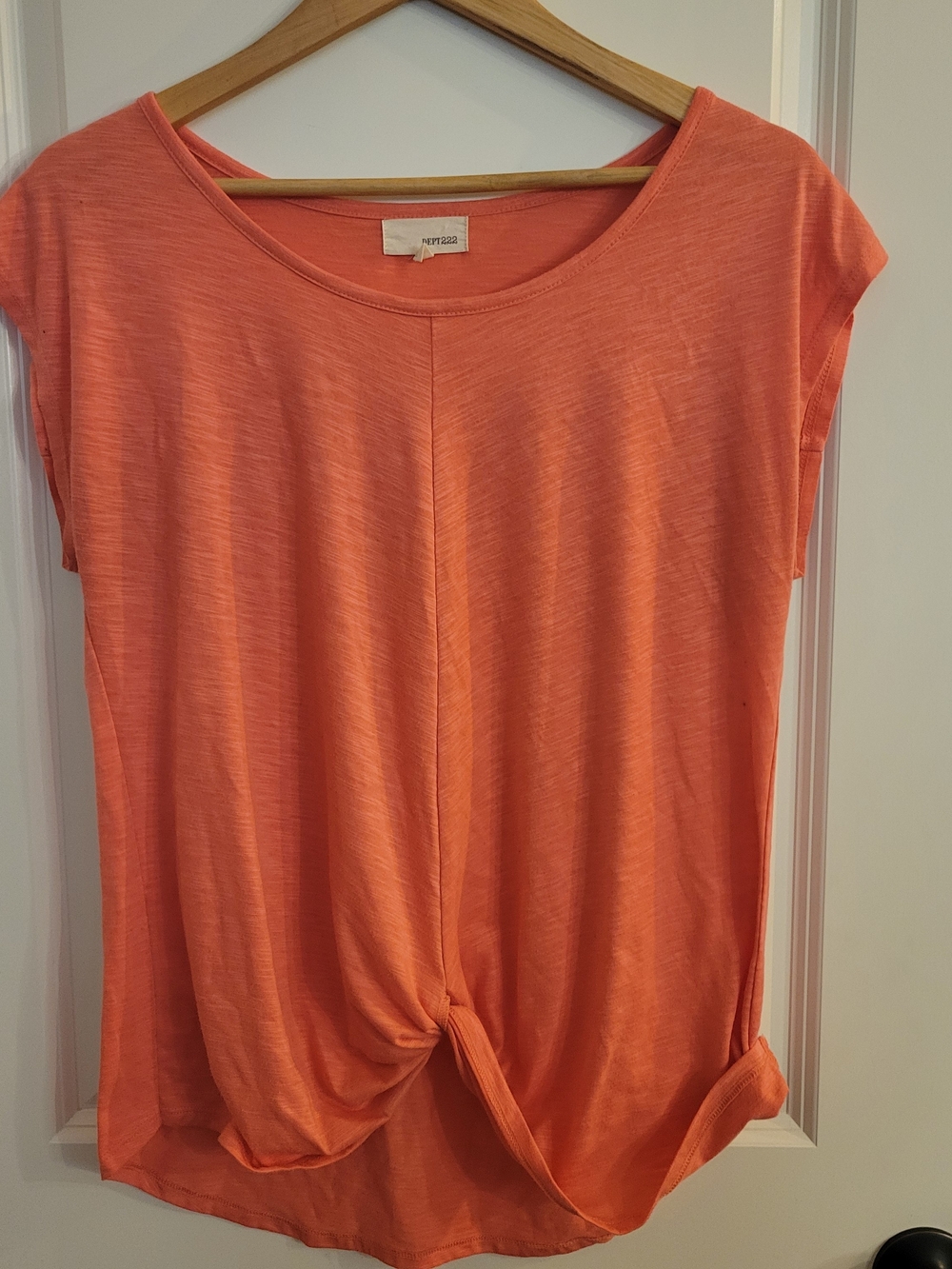 Dept 222 Coral Knot-Front Women's Top